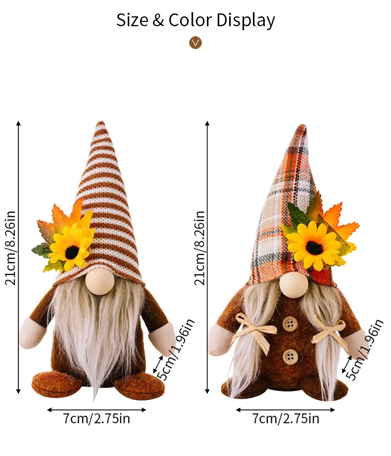 Thanksgiving Decorations Faceless Doll Floor Decoration Harvest Festival