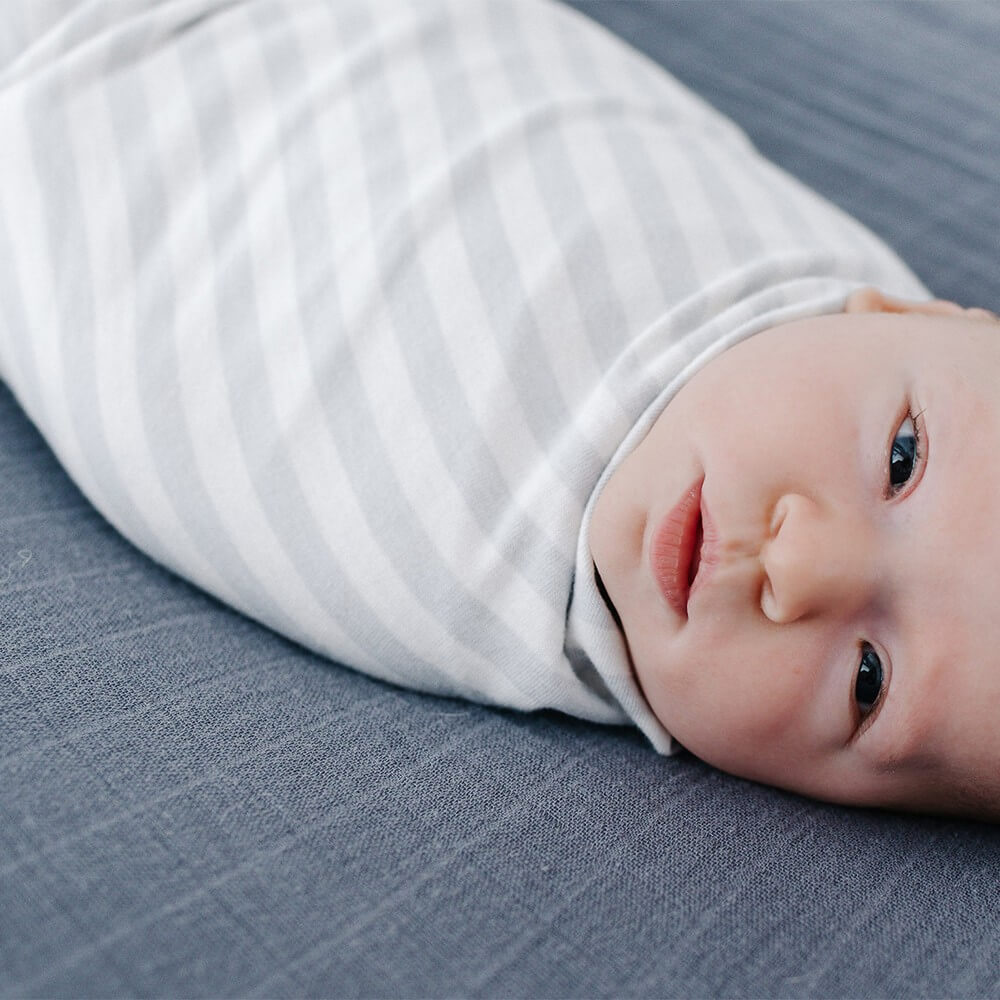 Swaddle Blanket Merino Cotton | Pebble