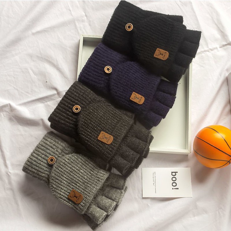 Knitted Fingerless Touch Screen Gloves