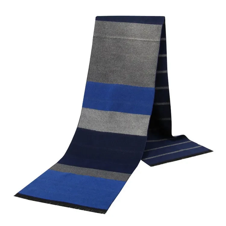 jacquard Plaid Dad Grandpa Scarf For Warmth