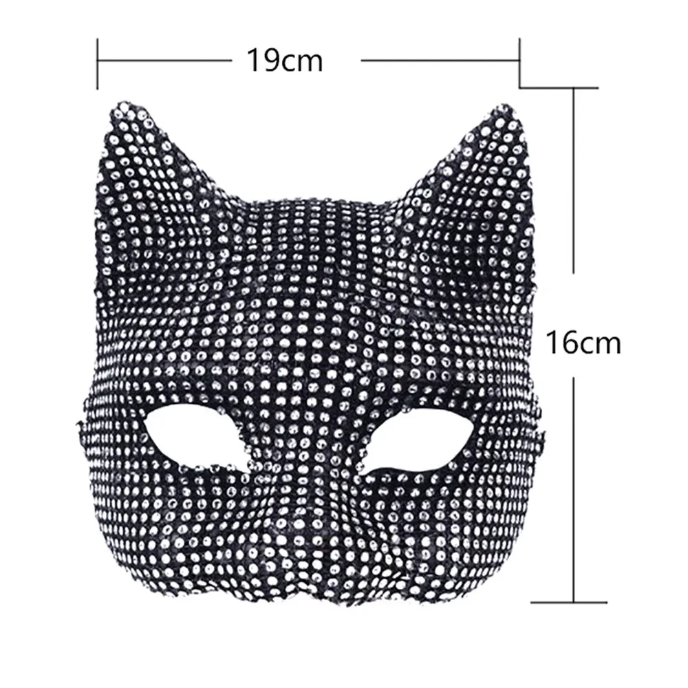 Halloween Diamond Cat Mask Gloves Suit Diamond Sexy Cat Girl Dance