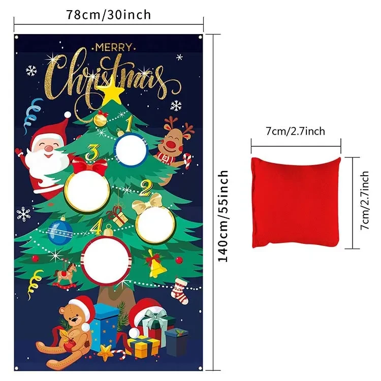 Hot Sale Hot Sandbag Throwing Game Flag Party Decoration Santa Flag