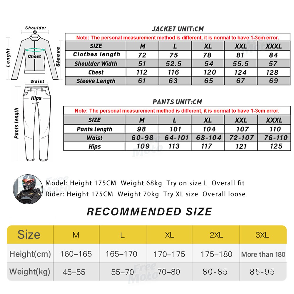 SULAITE Waterproof Motorcycle Raincoat Suit