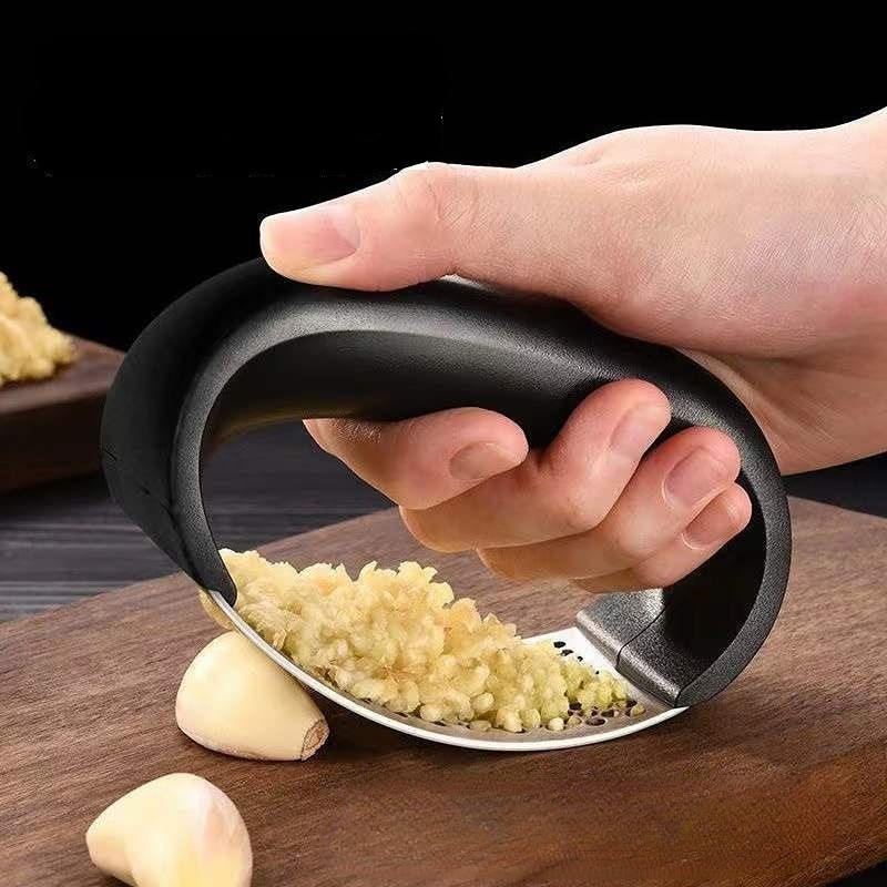 Stainless Steel Garlic Press Manual Garlic Crusher & Mincer Tool for Fruits and Vegetables