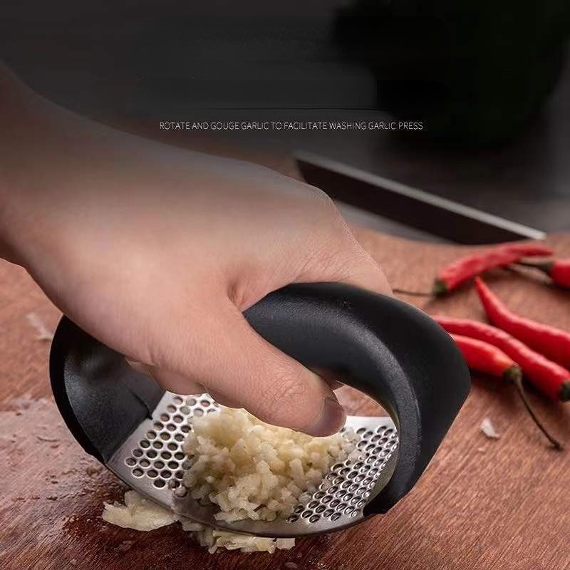 Stainless Steel Garlic Press Manual Garlic Crusher & Mincer Tool for Fruits and Vegetables
