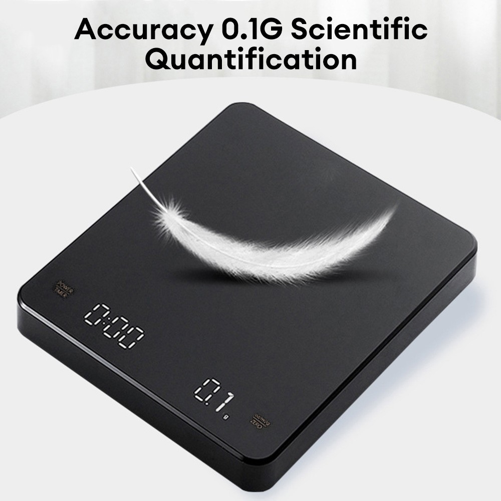 Digital Coffee Scale with Timer LED Display, USB Rechargeable