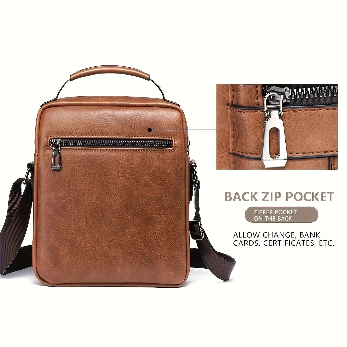 Men's PU Leather Shoulder Bag