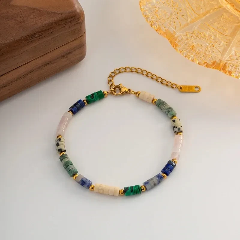 Hiyentum Bosanski Wind Variety 4 2MM Spacer Natural Stone Beads Bracelet