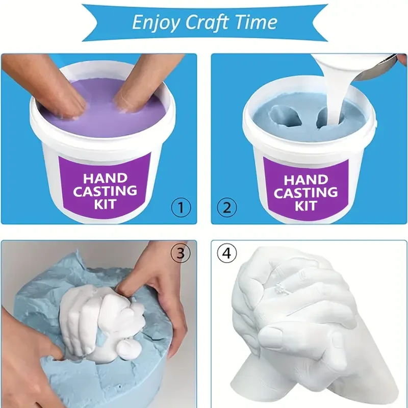 Hand Casting Kit for Couples - Preserve Every Detail with Complete DIY Sculpture Molding & Casting Powder Set for Anniversary