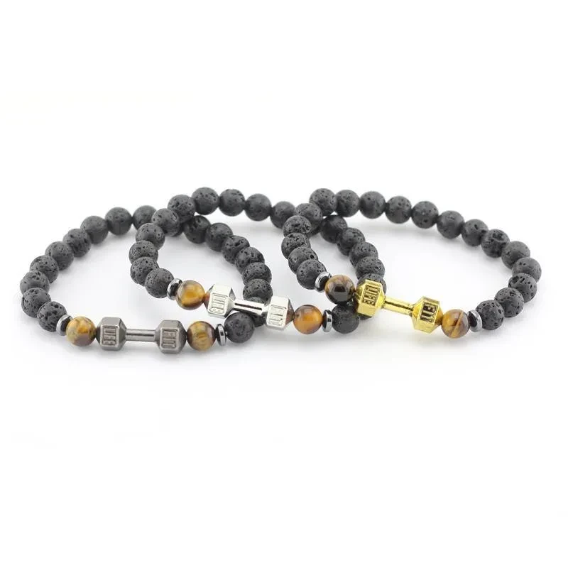 Mens Dumbbell Bracelet