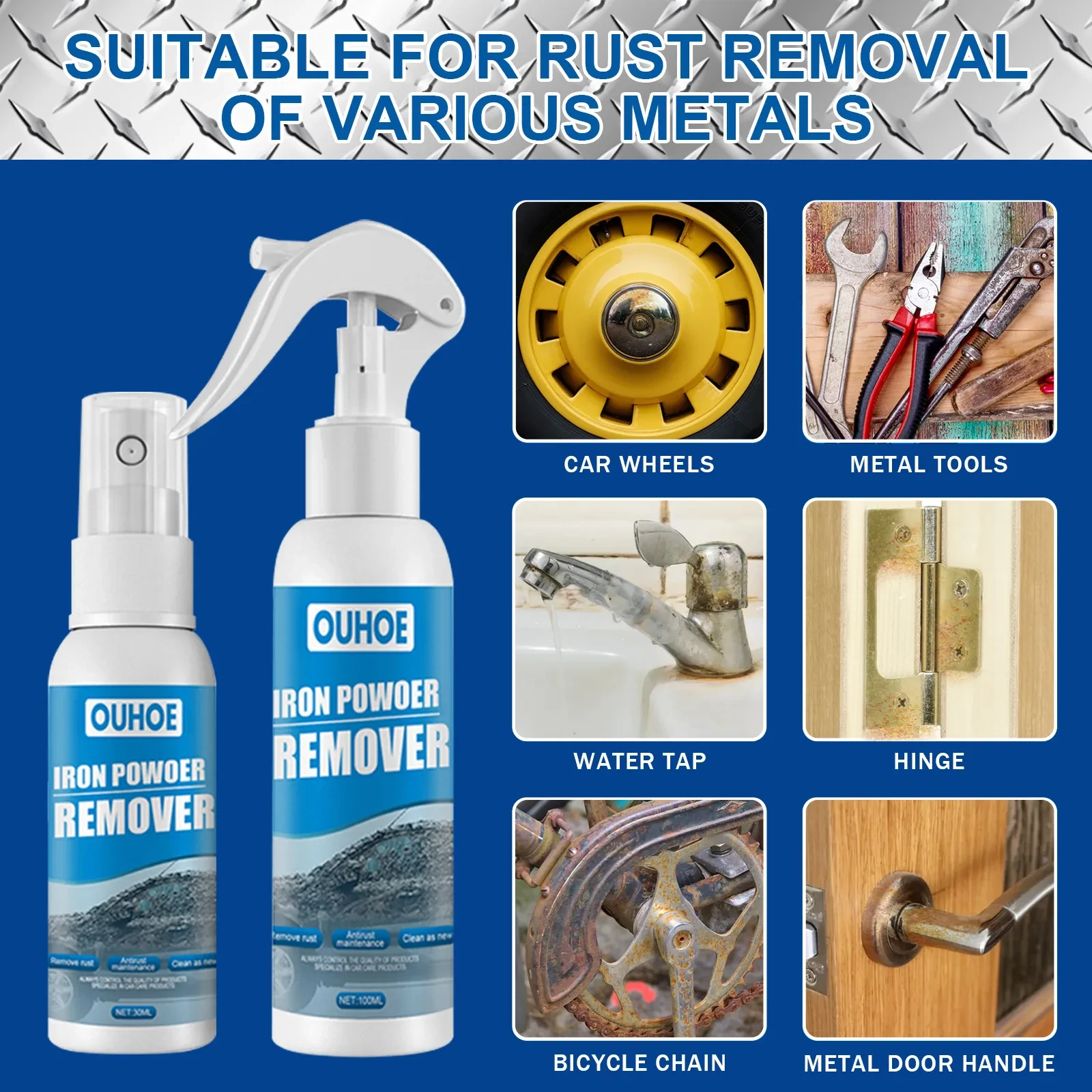 OUHOE Car Iron Powder Rust Remover