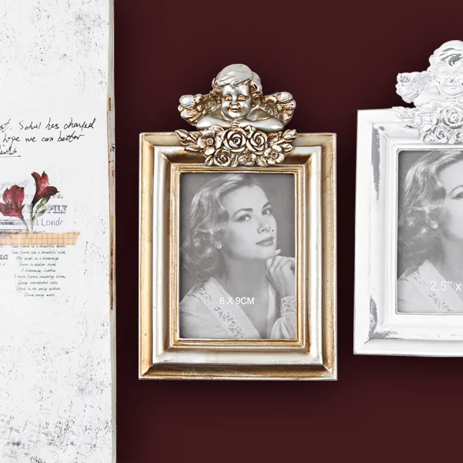 European style golden picture frame relief photo wall