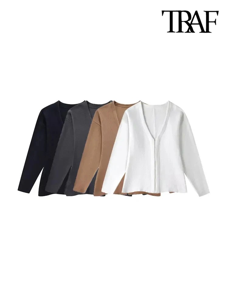 Women's Front Hook Fitted Knit Cardigan