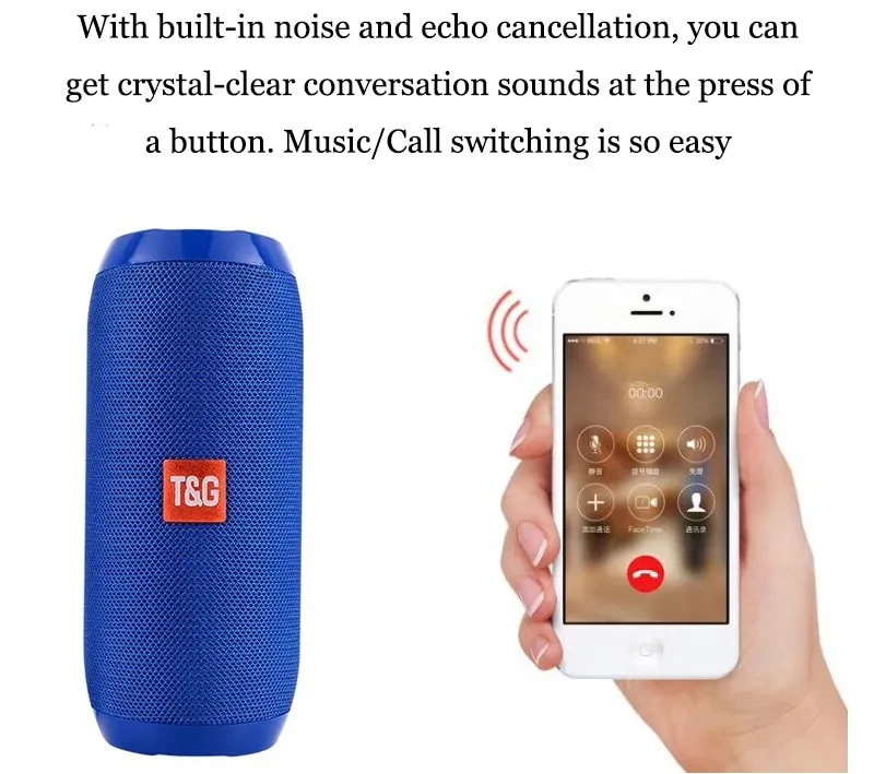 10W Waterproof Column Subwoofer Portable Soundbar