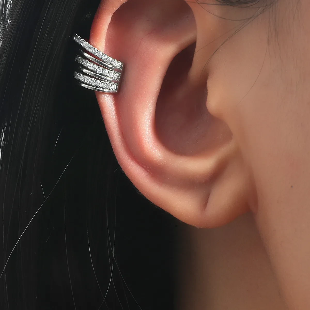 New Zircon C- Type Multi-layer No Piercing Ear Clip