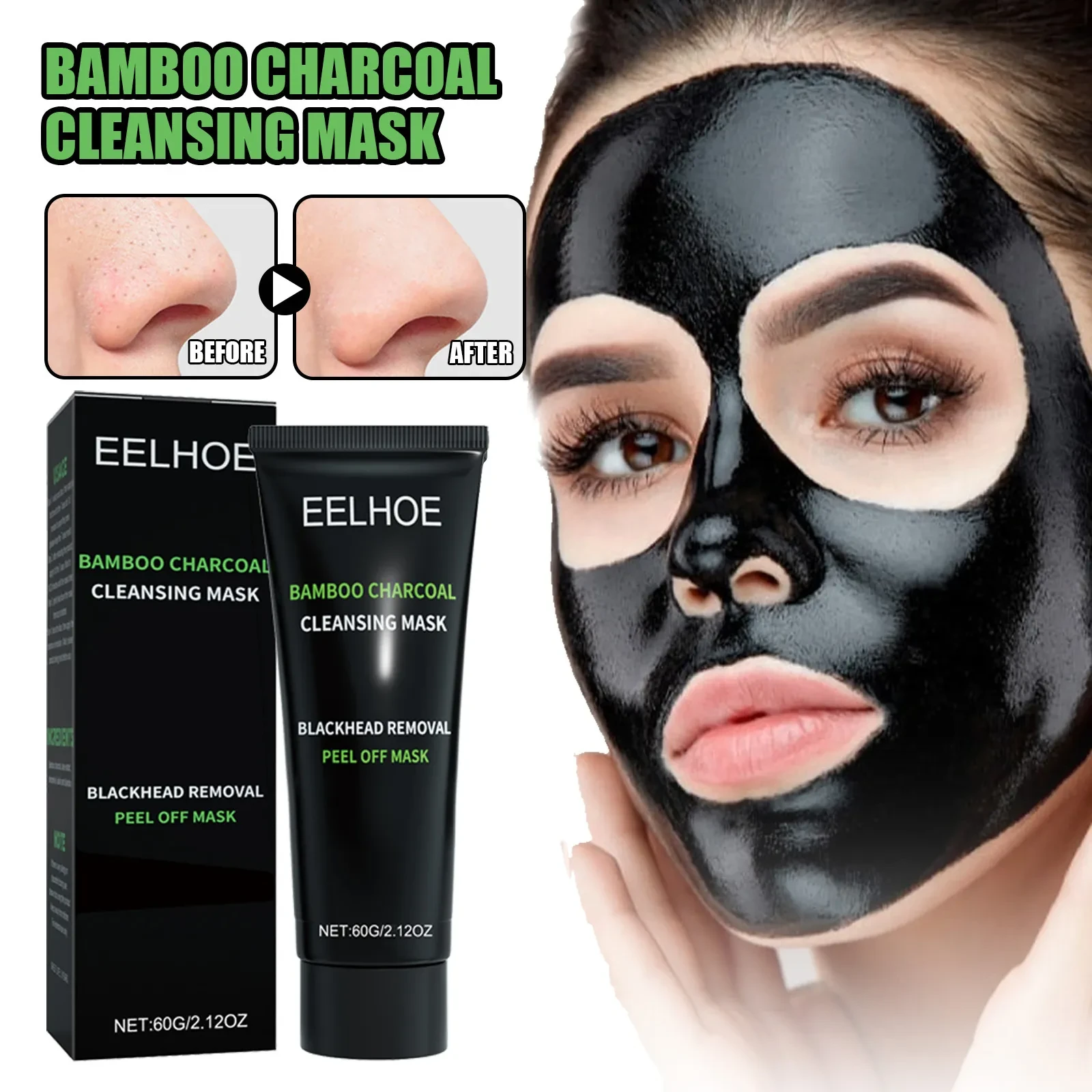 EELHOE Bamboo Charcoal Blackhead Removal Mask