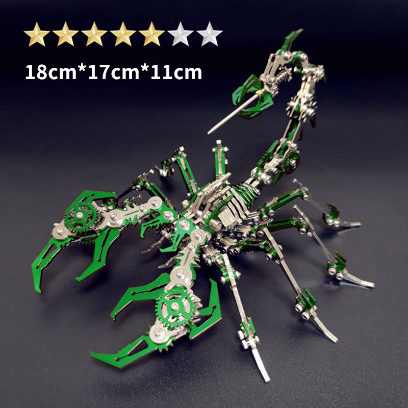 ROBOTIME ROKR 3D Metal Puzzles Emperor Scorpion For Adults To Build, Gift For Teen Adults 123 Pcs MI04