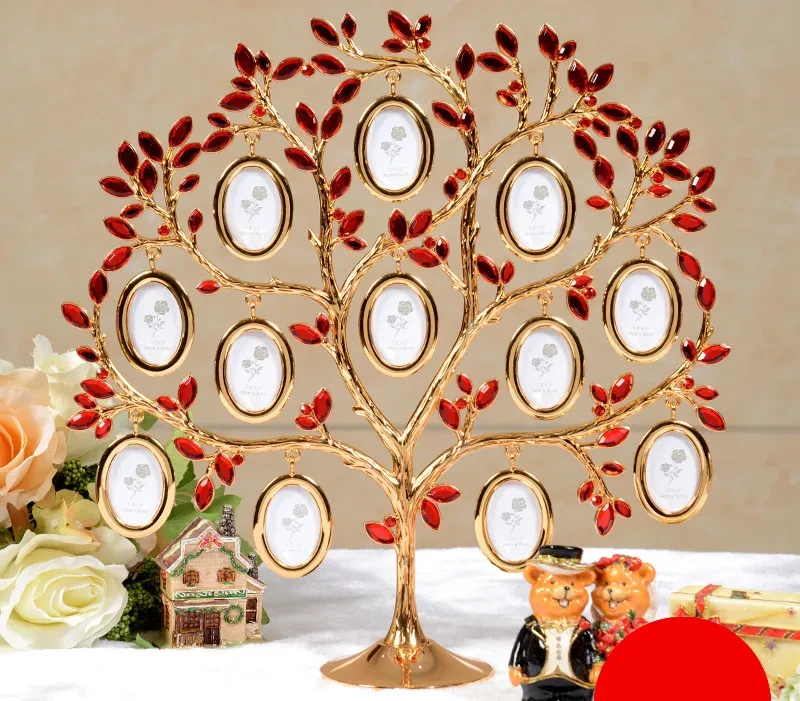 Rhinestone Family Tree Photo Frame Tree Memorial Day Gift