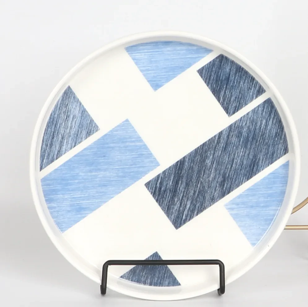 Iron Decorative Porcelain Plate Photo Frame Clock Book Display Stand