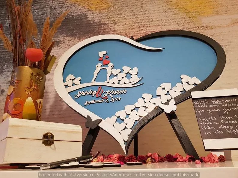 Wedding Personalized Sign-in Photo Frame Sign-in Board Book