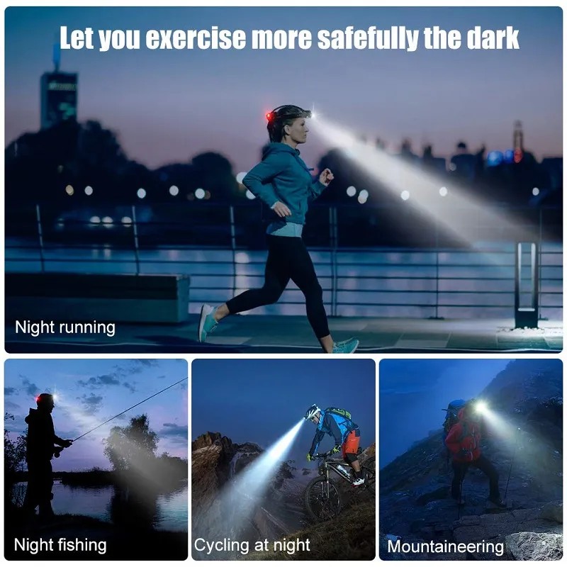 Rechargeable LED Headlamp Powerful, Zoomable, Waterproof Headlight