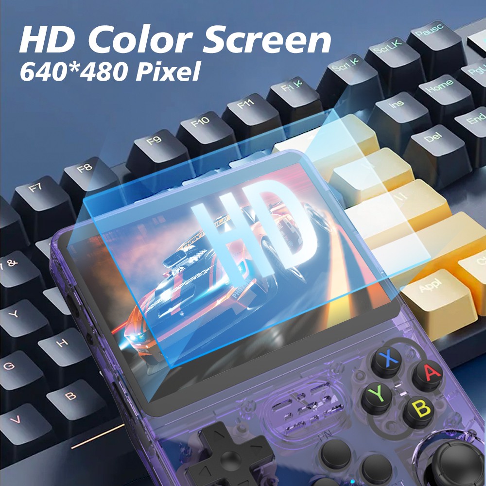 R36S Retro Handheld Game Console Open Source Linux System with 3.5-Inch IPS Screen, 64GB/128GB Storage