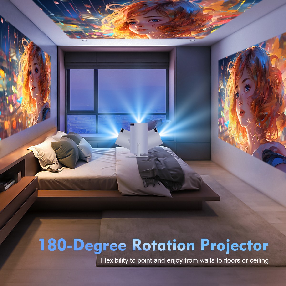 Magcubic HY300 Pro 4K Projector Android 11, Dual WiFi 6, 260 ANSI Lumens, BT5.0, 1080P