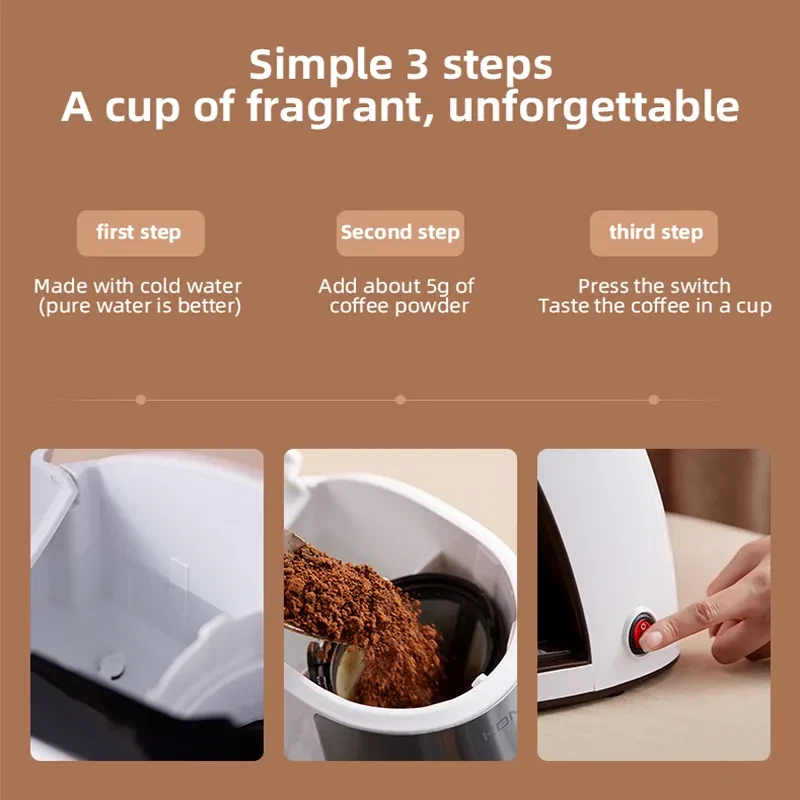 Fully Automatic Home Office Mini American Small Portable Coffee Maker