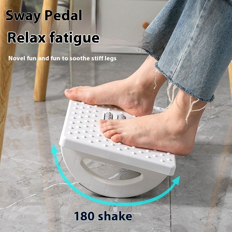 Ergonomic Under-Desk Foot Rest with Massage Rollers  Portable Foot Stool