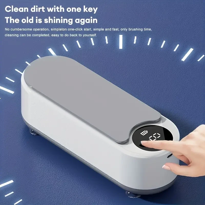 Denture Cleaner With Built-in Lithium Battery - Portable Ultrasonic Cleaning Machine For Dentures, Jewelry, Glasses, And Watches