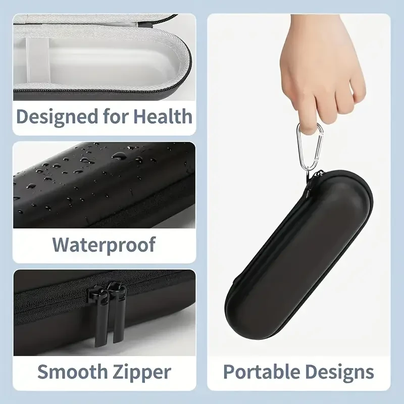 Portable Electric Toothbrush Travel Case with Carabiner Clip