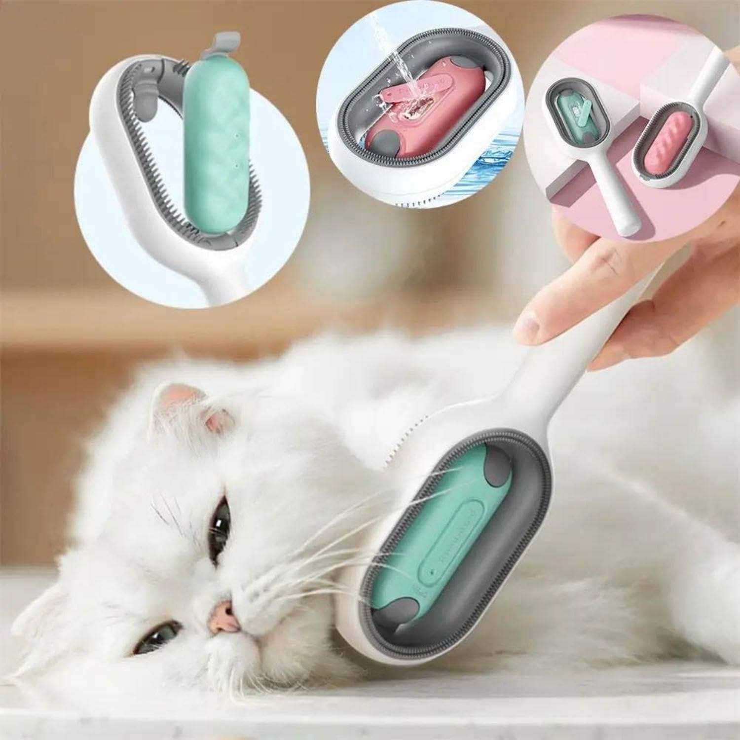 Wet Pet Brush with Water Tank