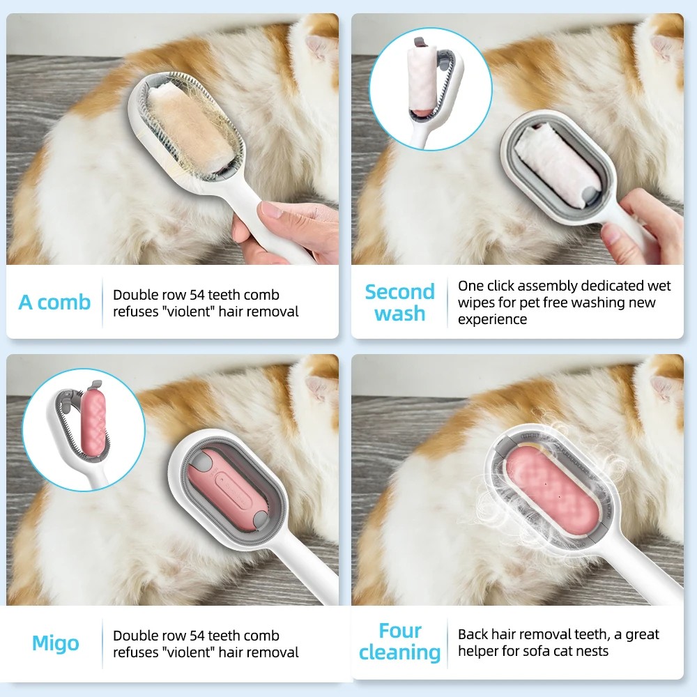 Wet Pet Brush with Water Tank