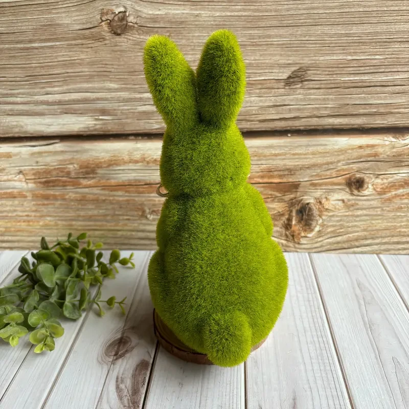 1pc, Classic Gardening Decoration Flocking Rabbit 22cm