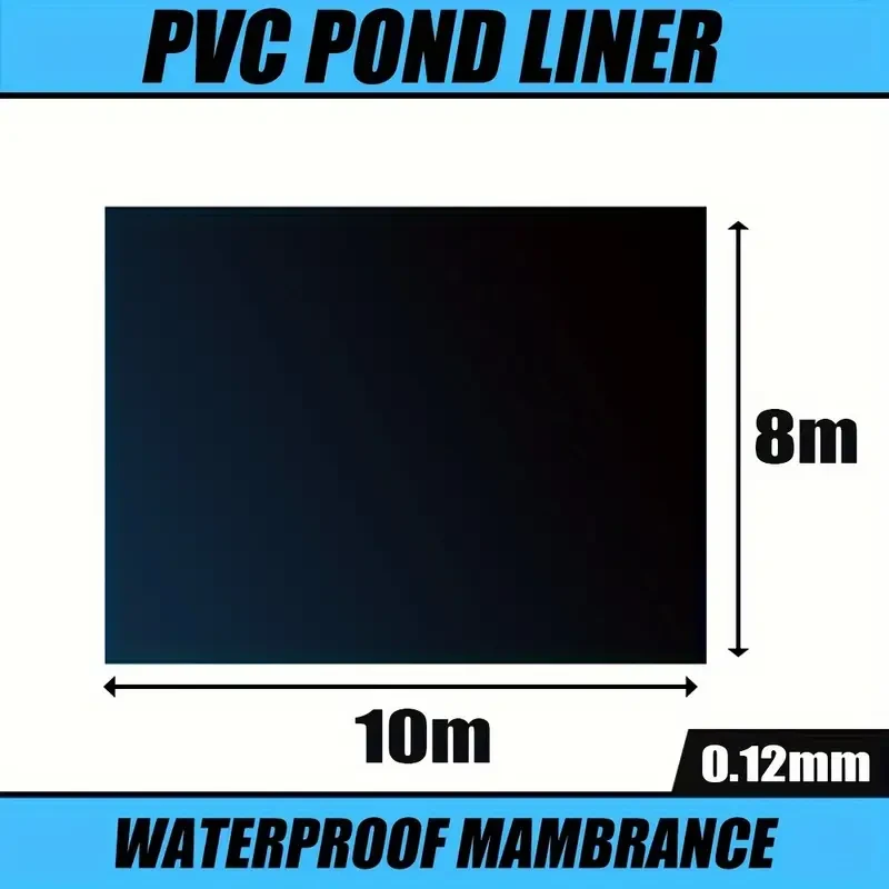 4X4M 5X6M 4X10M 8X10M Heavy Duty Durable PVC Flexible Garden Fish Pond Liner Elasticity Durable Underlaymen Membrane