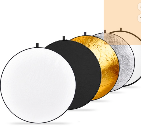 Gold and silver white black soft light 5 color one folding reflector