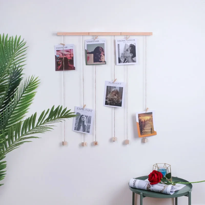 Wooden photo background frame