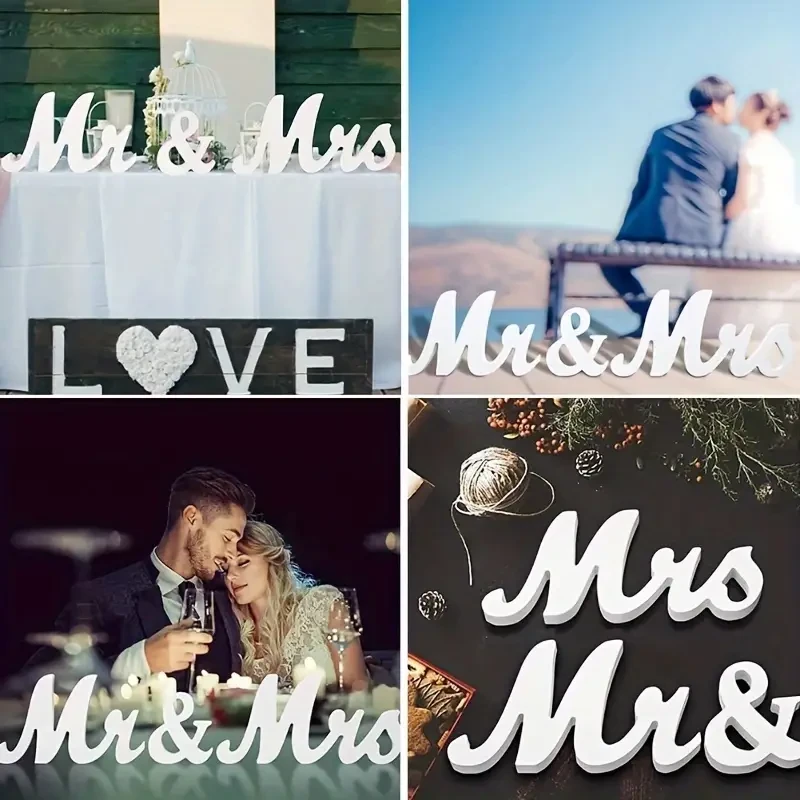 Mr & Mrs Wedding Table Decor Set