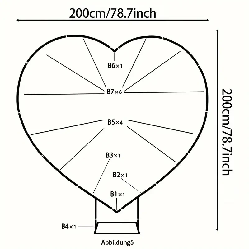 Golden Heart Metal Arch Frame