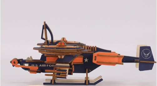 Military model (scorpion fighter) 3D Wooden