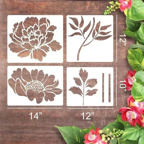 Garden Fence Large Flower StencilsDIY
