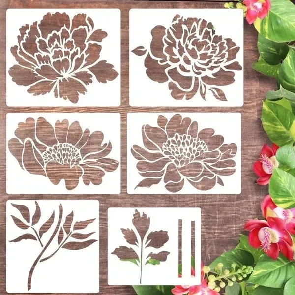 Garden Fence Large Flower StencilsDIY