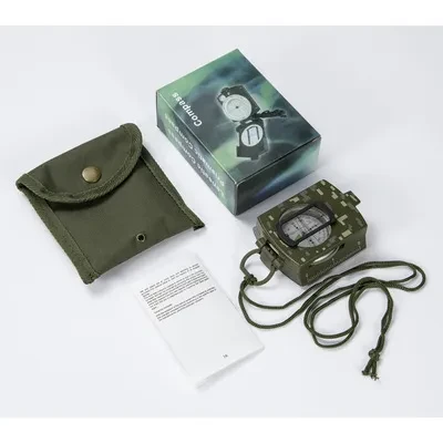 High-Precision American Compass, Multi-Function Military Green Compass