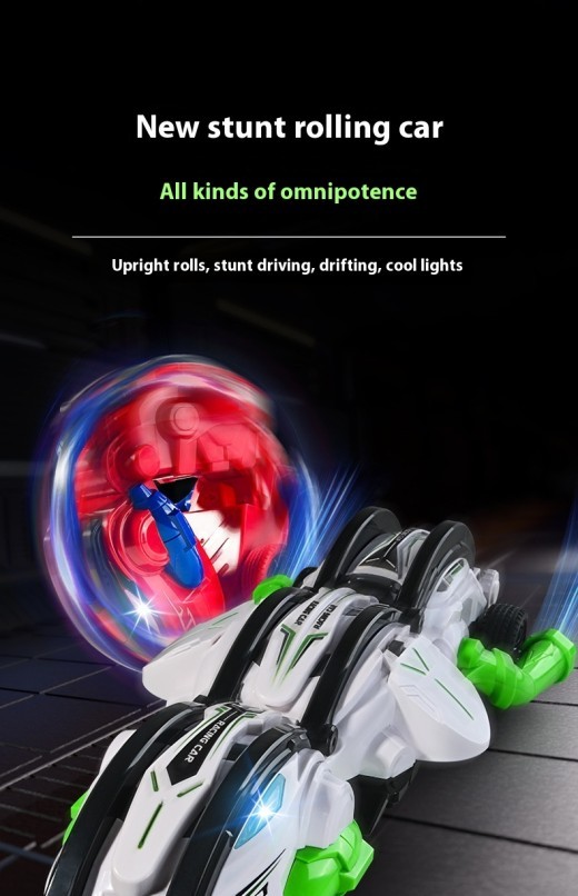 Drop-resistant High-speed Driving Six-wheel Flip Children's Drift Remote Control Car