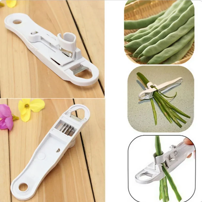 Green Bean Slicer Cutter Cut Fruit Vegetable Stringer Peeler Remover