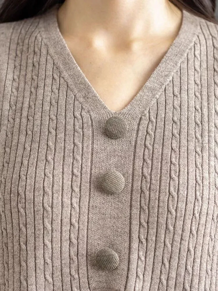 Autumn And Winter New Knitted Women's Wool Dress