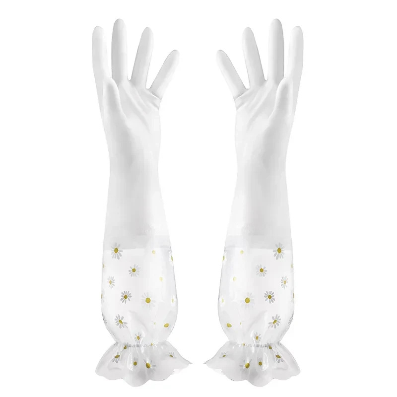 Waterproof Non-Slip Kitchen Silicone Dishwashing Gloves