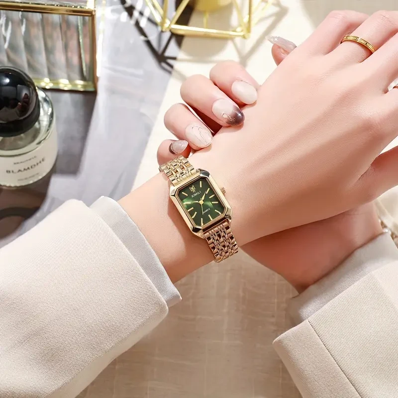 Womens Luxury Rectangle Quartz Watch