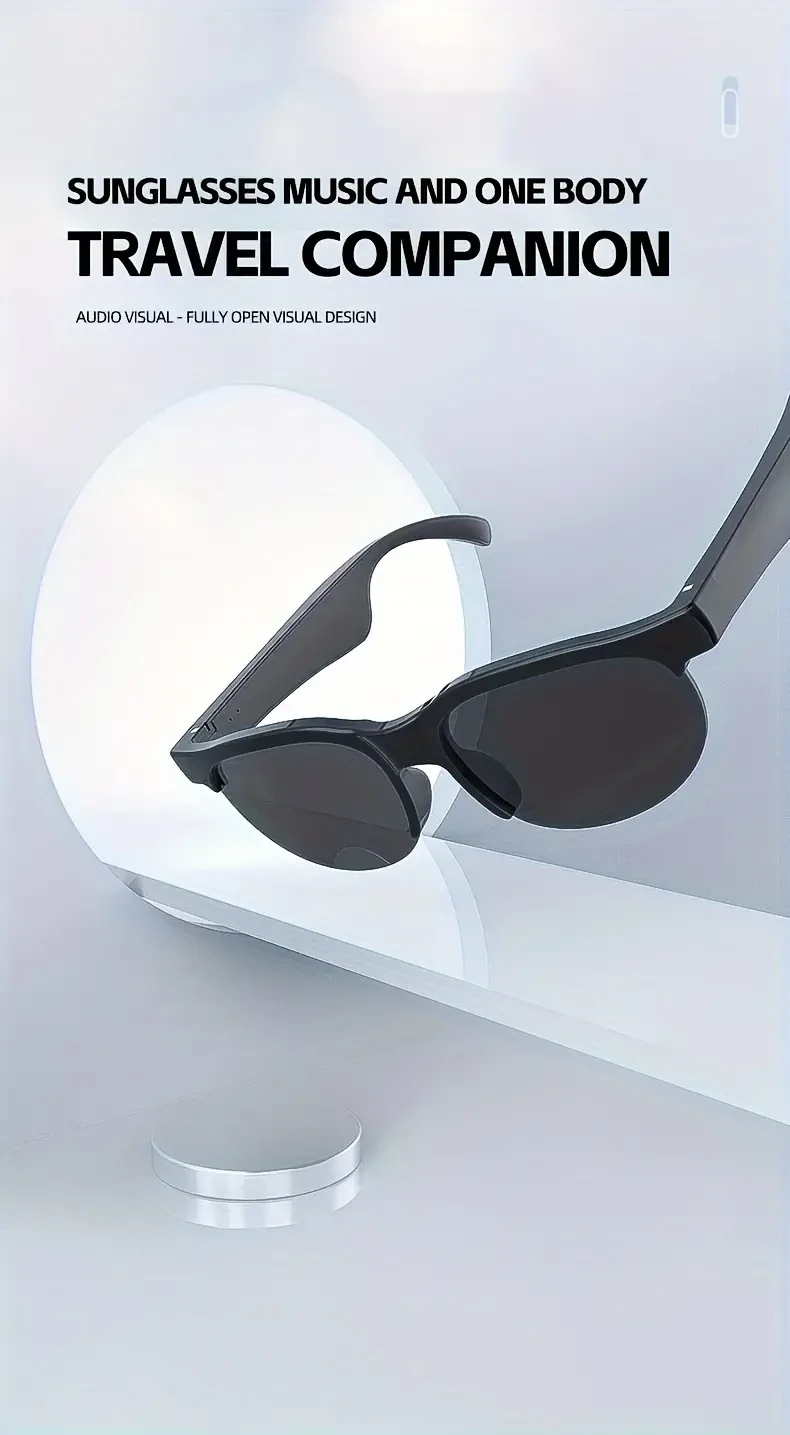 SENBENBAO Wireless Smart Glasses: Wireless Headphones with Built-in Speakers and Microphones, UV Protection, and Key Controls for Active Lifestyles