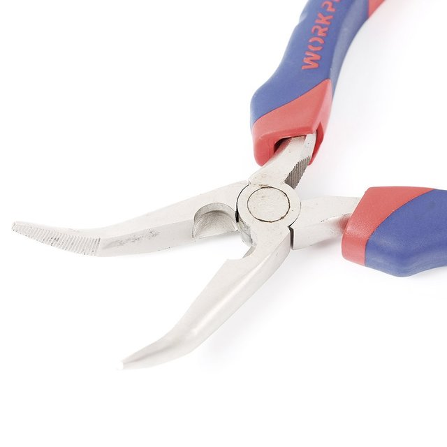Double color sleeve handle curved nose pliers